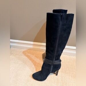 Antonio Melani Black Suede and Leather Boots